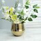 2 Gold Round 6" Textured Ceramic Flower Pots Succulent Planters Party Events